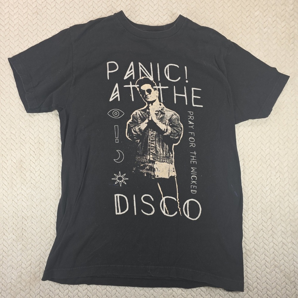 Panic At The Disco Pray For The Wicked 2019 Tour Shirt Mens Medium Black Tultex